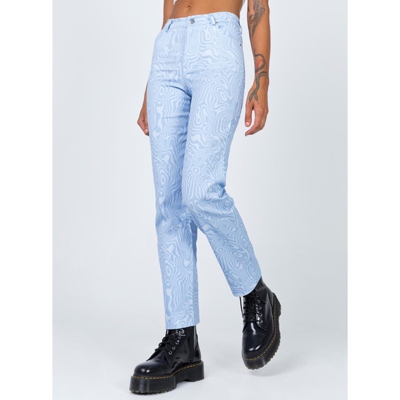 Princess Polly Denim - Princess Polly Addison Swirl Printed Straight Leg Jeans